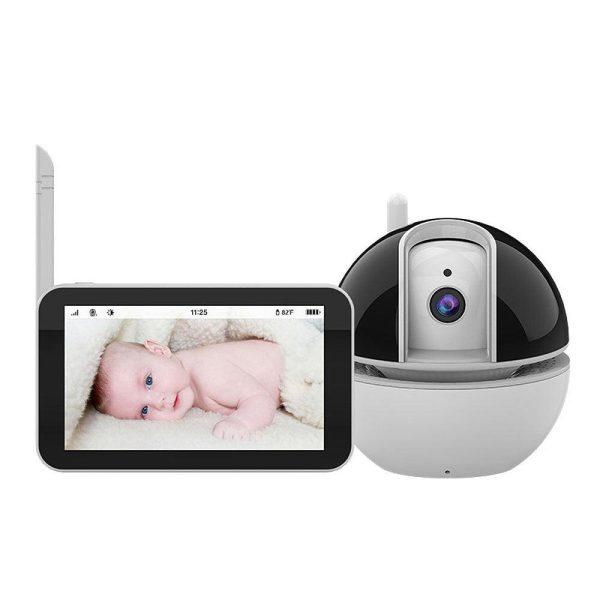 AM540 720P 5inch Baby Monitor with PTZ Rotation Camera Temperature Monitoring IR Night Vision Touch Screen Crying Breast Feeding Reminder Lullabies Baby Watcher Camera Device For Cheap