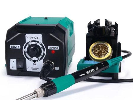 YIHUA Digital 936A I 40W Solder Station Iron Lead-Free High Temperature Range 200-480 Anti-Static design Low Ground Resistance Ideal for Repair Works Cheap