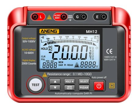 ANENG MH12 Insulation Earth Resistance Tester Digital Meter Fashion