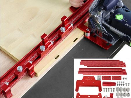 Metric Inch 1500mm Guide Rail Woodworking Tenon Jigsaw Connection Slotted Punching Positioning Guide Rail for Festool DF500 700 Base System Fashion