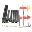 7pcs 12mm Shank Lathe Boring Bar Turning Tool Holder Set with Carbide Inserts Supply