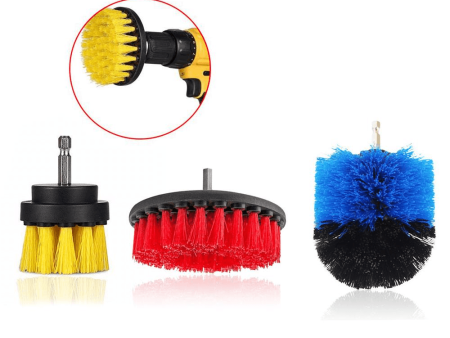 3Pcs 2 and 3.5 and 5 Inch Electric Drill Brush Cleaning Brush Set Ball Power Scrubber Comb Sale