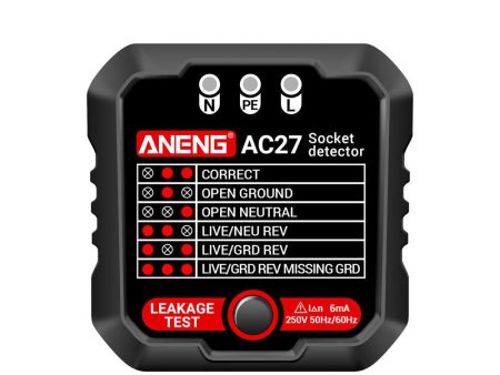 ANENG AC27 Smart Socket Tester EU US Plug Polarity Phase Check Voltage Detector For Sale