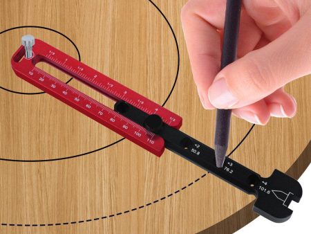 Woodworking Drawing Compass Circular Drawing Tool Fixed-point Circle Scriber Metric Inch Adjustable Round Marking Gauge Fashion