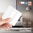 MoesHouse 2 3Gang Smart Home ZigBe Self-Powered Scene Switch Hot on Sale