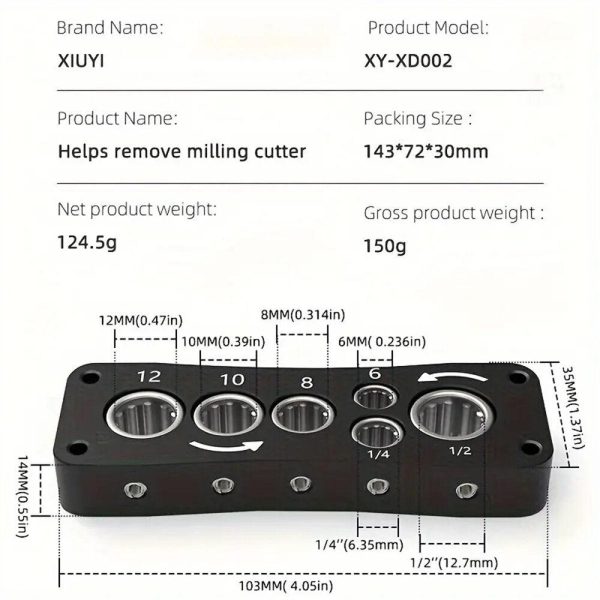 XD002 Milling Cutter Removal Bracket High Carbon Steel Lightweight Durable Versatile Compatible with Multiple Cutter Sizes Online now