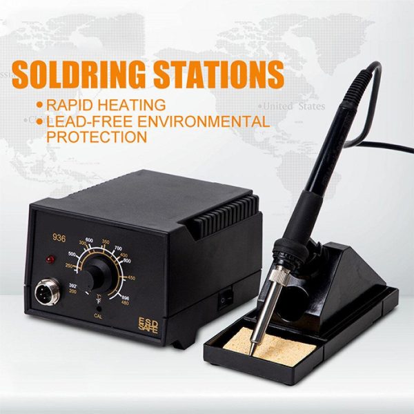 G2-936 Antistatic Constant Temperature Soldering Iron Station 60W with Wide Range 200~480 High Temperature Stability for Professional and Hobby Use Cheap