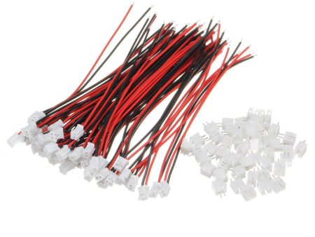 Excellway 100Pcs Mini Micro JST 2.0 PH 2Pin Connector Plug With 120mm Wires Cables Discount