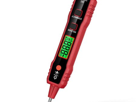 Huabo HT89A Voltage Tester with Intelligent Sound and Light Alarm LCD Display Auto Power Off Broad Voltage Detection Range AC12~300V Compact and Portable for Electrical Inspections Fashion