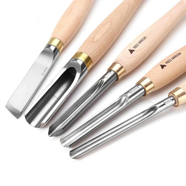 RED ARROW HSS Wood Turning Tool Skew Bowl Roughing Gouge Woodworking Lathe Turning Tool For Discount