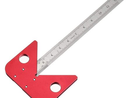 30cm Center Woodworking Ruler 45 Degrees Angle Line Caliber Marking Ruler Wood Measuring Scribe Tool Online