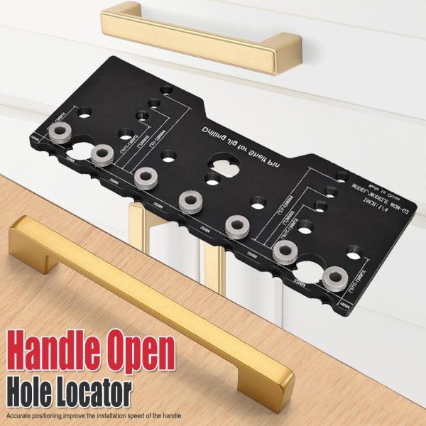 Adjustable Aluminum Alloy Cabinet Hardware Jig Shelf Pin Jig with 2 PCS 1 4 Inch Drill Bits Woodworking Pocket Hole Punch Locator Drill Guide Sale