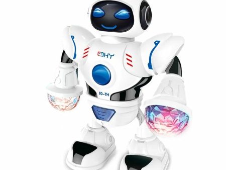 Electric Dazzling Dancing Robot Educational Parent-child Interaction Robot Toy with LED Light Music Children s Toys Online Hot Sale