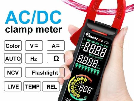 Mustool C22 Digital Clamp Meter 400A High Precision AC DC Current Measure with Live Wire Recognition NCV Induction Detection Dual VA Color Screen For Sale