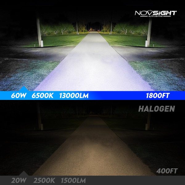 NOVSIGHT A500-N61 2PCS 13000LM Pair 6500K Car LED Headlight Bulbs Online now