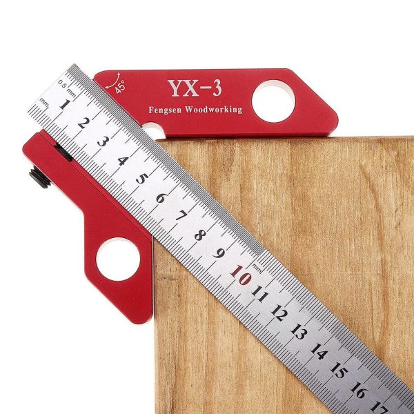 YX-3 300mm Woodworking Square Center Scriber Center Finder 45 90 Degrees Angle Line Scriber Marking Tools Metric Inch Ruler Online Hot Sale