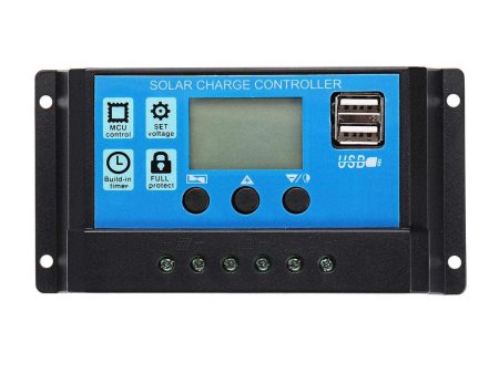 10 20 30 40 50A 12V 24V Light &Time Control Auto Adapte Solar Charge Controller Hot on Sale