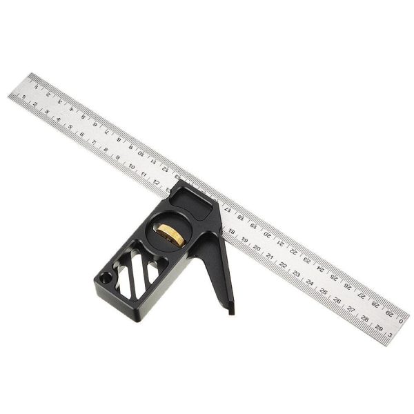 ENJOYWOOD Adjustable 300mm Aluminum Alloy Combination Square 45 90 Degree Angle Scriber Steel Ruler Fashion