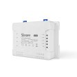 SONOFF 4CH R3 AC100-240V 50 60Hz 10A 2200W 4 Gang WiFi DIY Smart Switch Inching Self-Locking Interlock 3 Working Mode APP Remote Control Switch Works with Alexa and Google Home Fashion