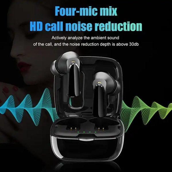 TWS Earphone bluetooth V5.2 Low Latency 13mm Dynamic Driver 9D HiFi Stereo 400mAh Battery CVC8.1 Noise Cancelling HD Call Touch Control Sports Headset Hot on Sale