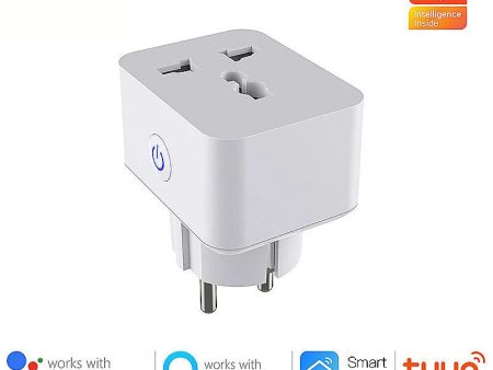 16A Tuya WiFi Smart Socket EU Plug Remote APP Control Schedule Setting Voice Control with Alexa Google Assistant Cheap