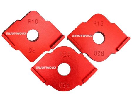 ENJOYWOOD 3PCS Aluminum Router Corner Jig Set R5-R30 6 in 1 Precision Woodworking Corner Templates Enduring and Easy to Use Cheap