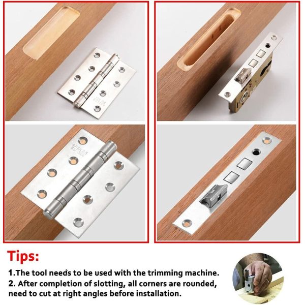 Aluminum Alloy Door Hinge Jig Guide Woodworking Door Hinge Template Slotting Locator Door Lock Jig for Wood Cabinet Kitchen Door Lock Installation on Sale