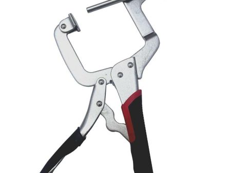 12 inch 2 in 1 Metal Face Clamp Pocket Hole Clamp Pliers Adjustable 90 Degree Right Angle Clamp Heavy Duty C Clamp on Sale