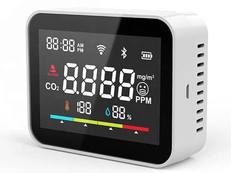 RSH Tuya WiFi Smart CO2 detector Monitor Carbon Dioxide Detector CO2 Meter Indoor Smart Home Greenhouse Air Humiture Sensor Monitor Work with Alexa Google Assistance For Cheap