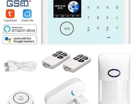 Tuya WiFi Alarm System Security Kit Wireless GSM Burglar Alarm Multifuctional Anti-theft Home Surveillace System Work with Alexa Google For Sale