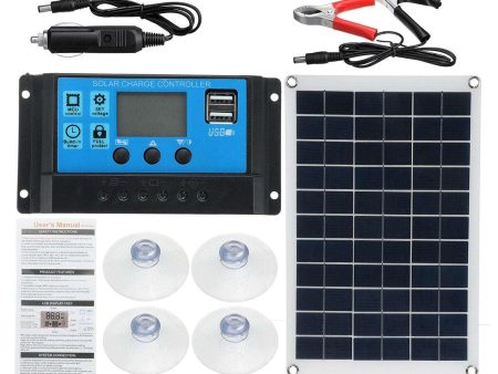 100W Solar Panel Kit 12V Battery Charger 10-100A LCD Controller For Caravan Van Boat Online