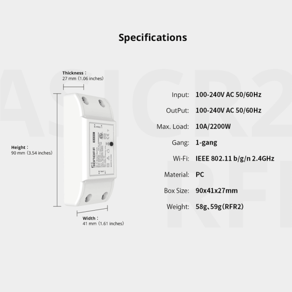 SONOFF RFR2 Upgrated RF 433Mhz+WiFi Wireless Smart Switch for eWelink APP Automation Modules Work with Alexa Google Home For Cheap