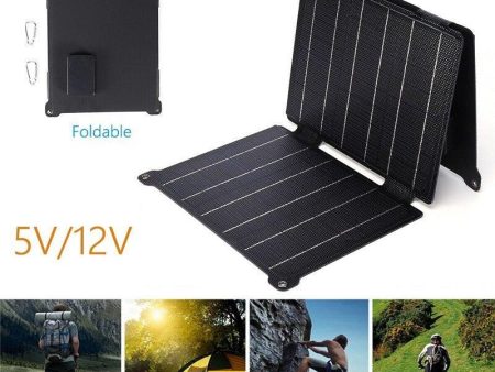 21W 5V 12V ETFE Solar Folding Pack Charger Solar Panel Outdoor Solar Power Bank Supply