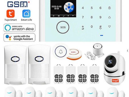 Wireless GSM Burglar Alarm Tuya Smart Home WiFi Alarm System Kit Online