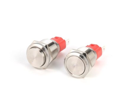 19MM 10A 250V 2Pin Button Switch Momentary Reset Push Button Switch on Sale