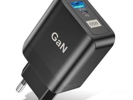 USLION 65W 2-Port USB PD Charger Dual 33W USB-A PD3.0 QC3.0 Supply