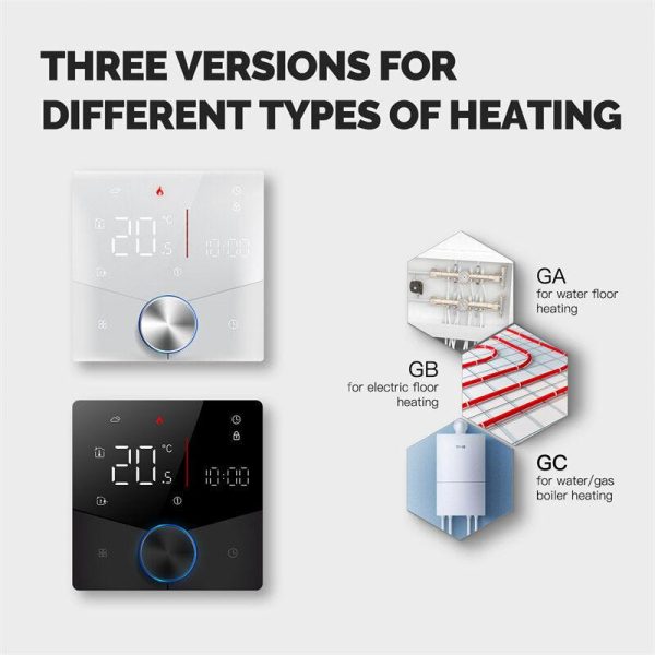 MoesHouse Tuya WIFI Smart Knob Thermostat Gas Boiler Heating Remote Controller Fashion