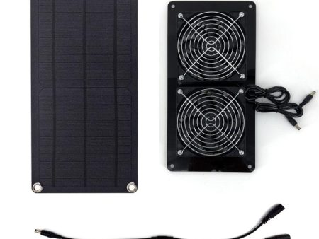 18V Solar Powered Dual Fan System Monocrystalline 10W Easy Install Ventilation Cooling Solution for Pet Houses Chicken Coops Energy Saving Lightweight Online Hot Sale