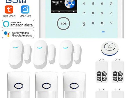 Tuya WiFi Home Alarm System Host Kit Wireless GSM Anti-theft Alarm Multifuctional Burglar System for Home Safety Work with Alexa Google Hot on Sale