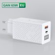 USLION PD 65W GaN Dual Port Type-C USB-A PD3.0 QC3.0 Fast Charging Wall Charger Adapter Online Sale