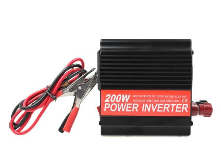 200W Car Inverter Al-Mg Alloy USB 5V 3.1A 12V to 110V Peak 300W Travel Essential for US Japan Sale