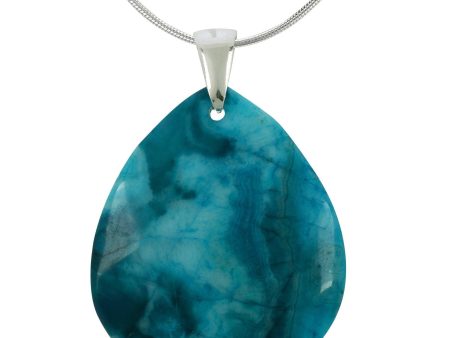 Blue Sky Crazy Lace & Sterling Necklace For Discount