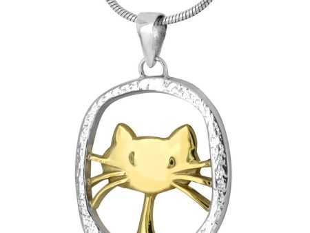 Cute Cat Sterling Necklace For Cheap