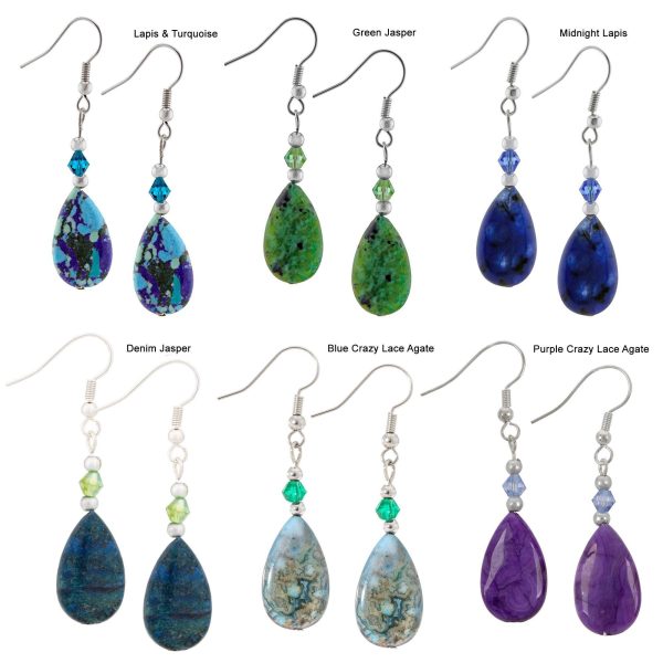 Stone Teardrop Earrings For Sale