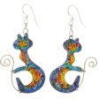 Curled Rainbow Kitty Gemstone Array Earrings Sale