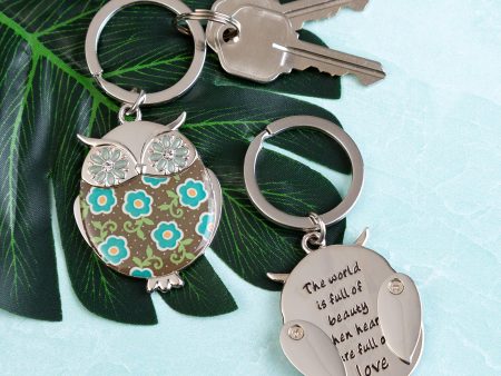 Wise in Love Owl Keychain on Sale