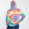 Purple Paw Tie-Dye Lightweight Pullover Hoodie Online Hot Sale