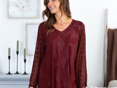 Midnight Butterfly Long Sleeve Tunic | Fair Trade Hot on Sale