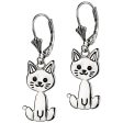 Sterling Kitty Cat Earrings Sale