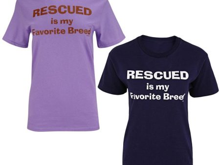 Rescued Is My Favorite Breed T-Shirt Online Sale